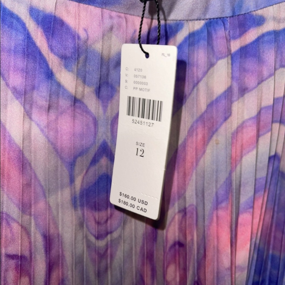 ANTHROPOLOGIE pleated marble skirt